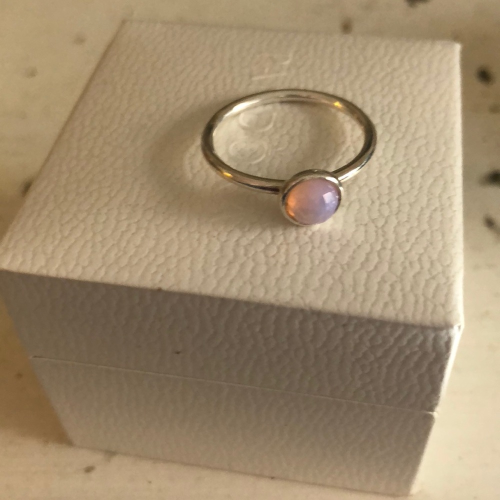 NWOT Pandora Ring with Pink Diamond. Size 7!